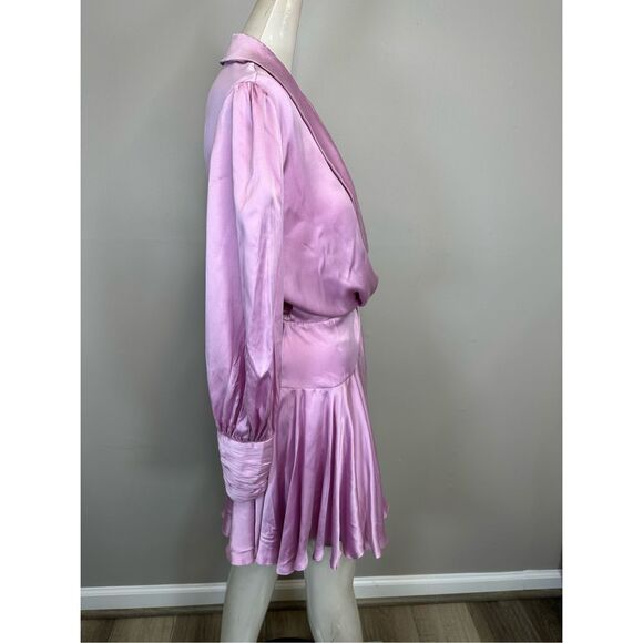 NWT Zimmermann Silk Wrap Mini Dress in Musk Size Zimmermann 0 (US4) $595 - Picture 8 of 11